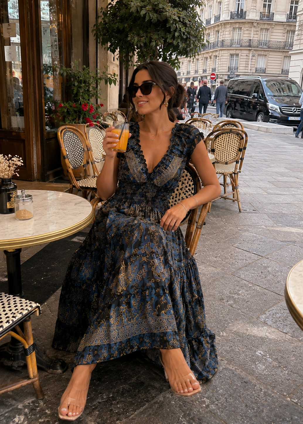🌒Classic Charm Boho Printed Maxi Dress - Moonlit Muse