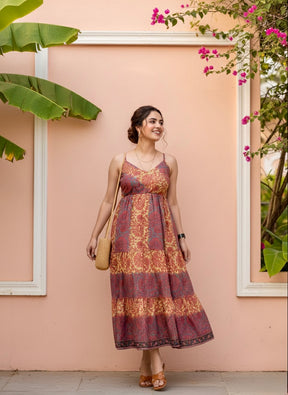 🔥Trending - Two shade ruffle hem midi dress- SmisingBee