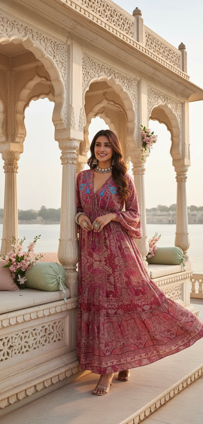 ⌛️Low Stock- The Pink Petal Maxi Dress