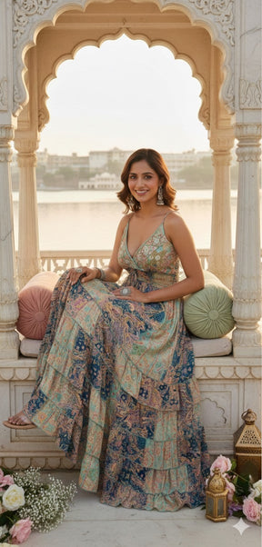 ⌛️Low Stock- The Pestal Garden Maxi Dress