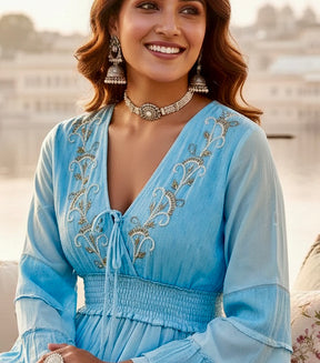 Soft Girl Blue Maxi Dress