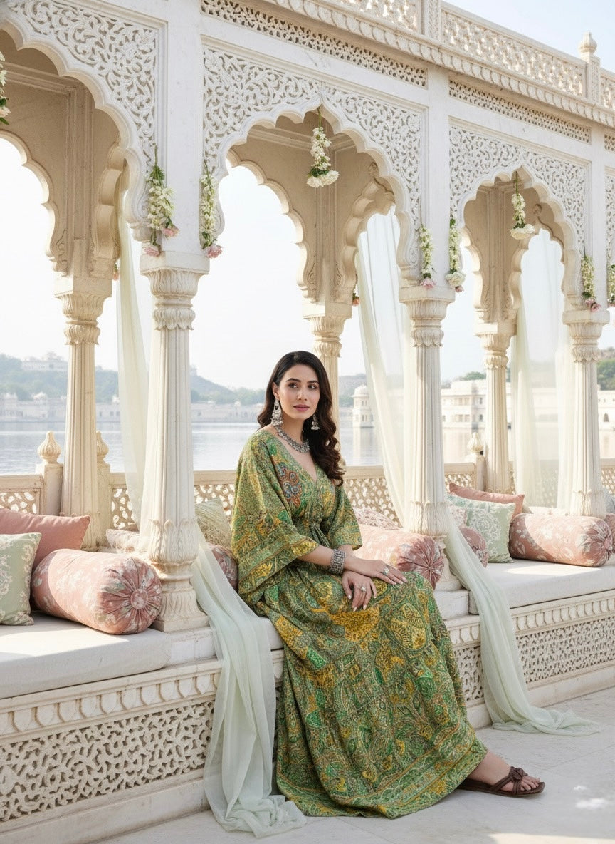 Garden Grace Kaftan Maxi Dress