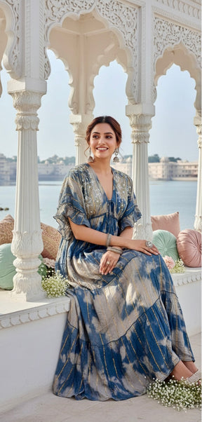 Two Shade Kaftan Maxi Dress