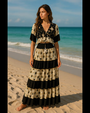 Hand Embroidery Featured Frill on the Way Co-ord Set