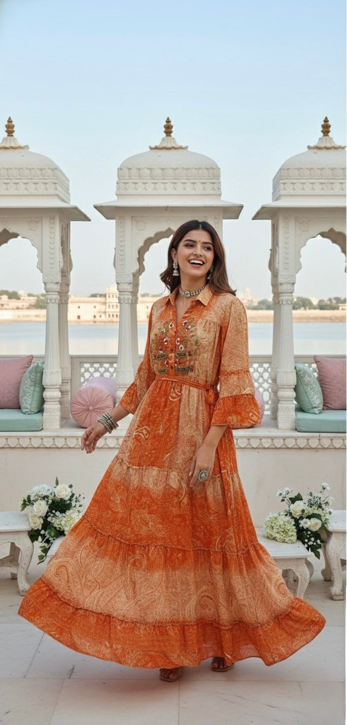 ⌛️Low Stock- Glow and Light Boho Maxi Dress