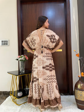 Balloon Pattern Boho Printed Maxi Dress - Amber Aura