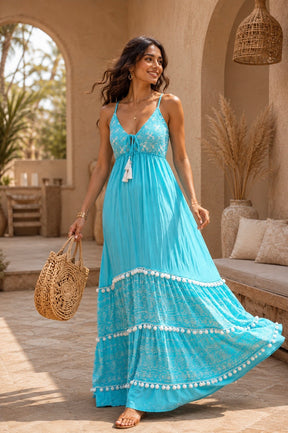 Turquoise Resort Maxi Dress