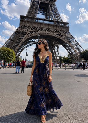 Tie Back Backless Maxi Dress -  Étoile D’Or 💫