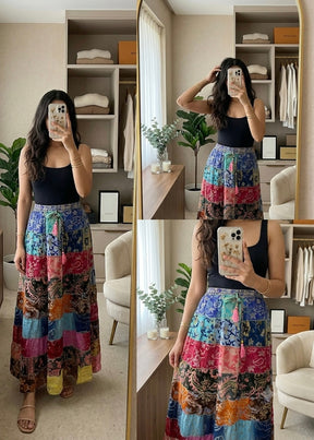 🔥Trending- Multi Panel Boho Printed Skirt (Assorted prints)