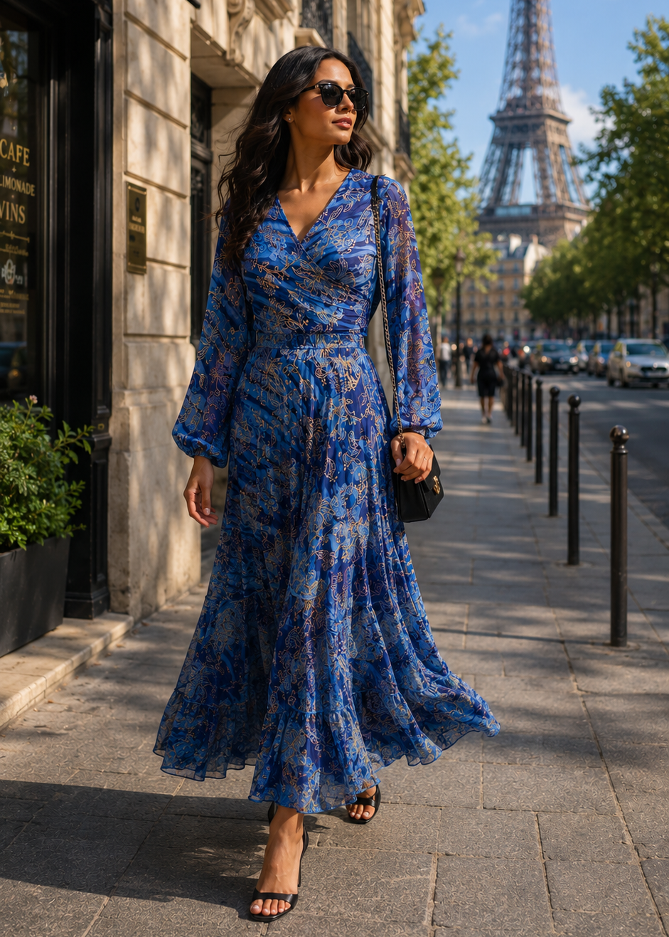 Wrap Top and Boho Printed Skirt Co-ord Set