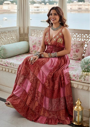 🔥Trending- Ruby Flame Boho Maxi Dress