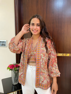 Kimono and Halter Set - Orange Dreamcatcher