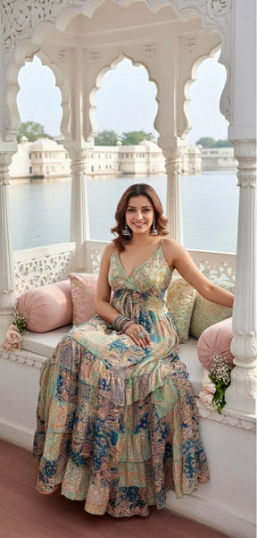 ⌛️Low Stock- The Pestal Garden Maxi Dress