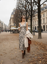 Ink Tide Midi Maxi  Dress