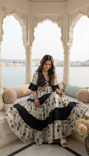 Hand Embroidery Featured Frill on the Way Co-ord Set