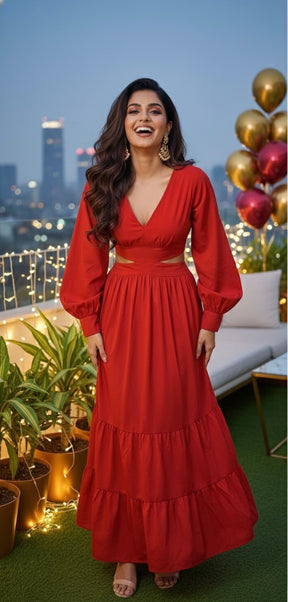 🔥Trending- Red Romance Maxi Dress