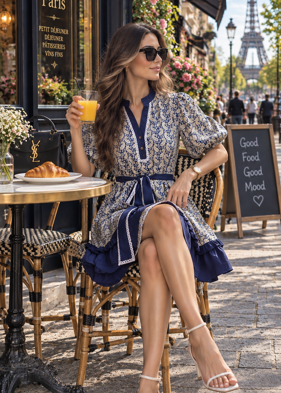 Cotton Short Dress Lumière Bleu 👗