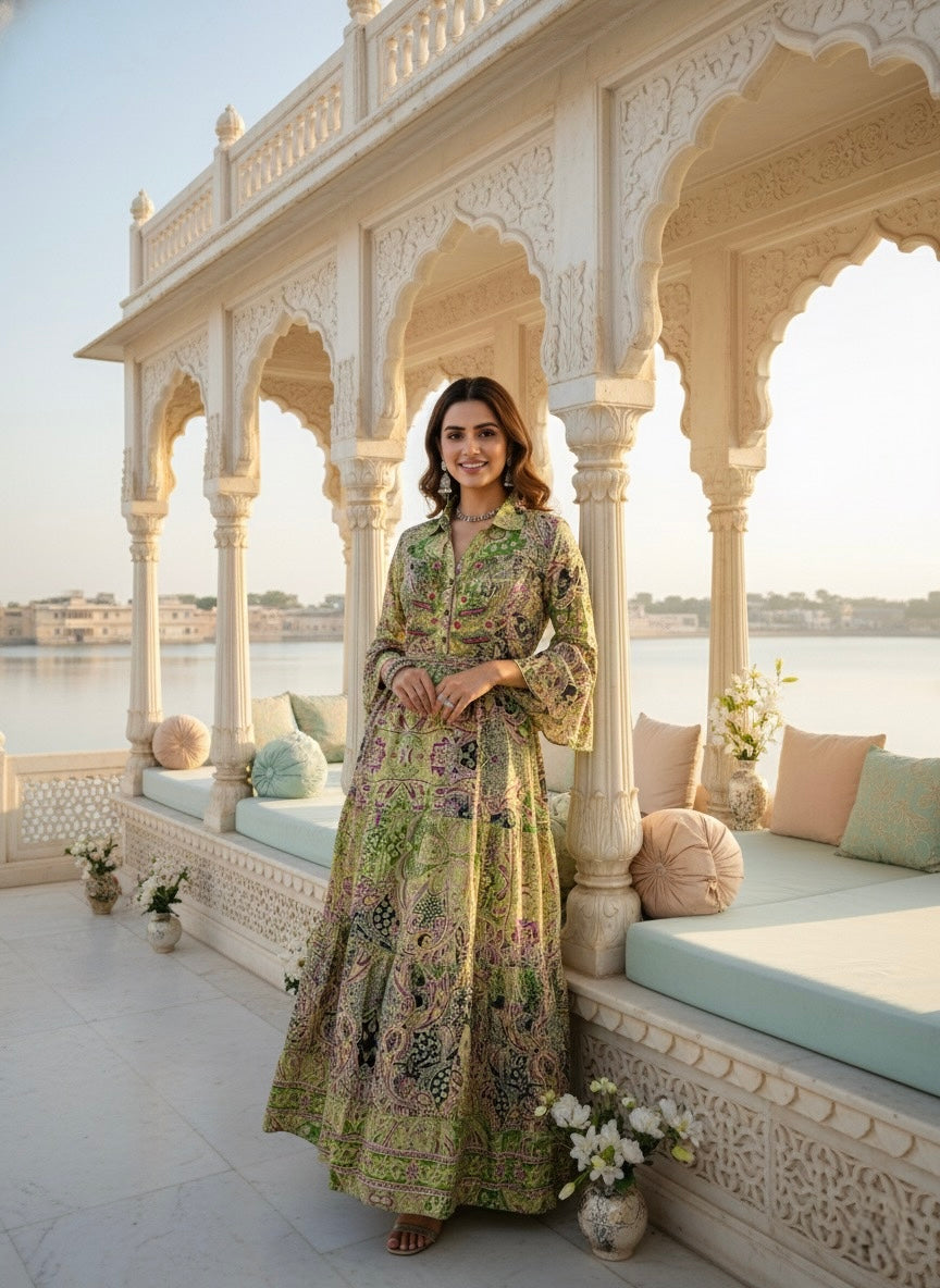 Pastel Garden Glow Boho Maxi Dress