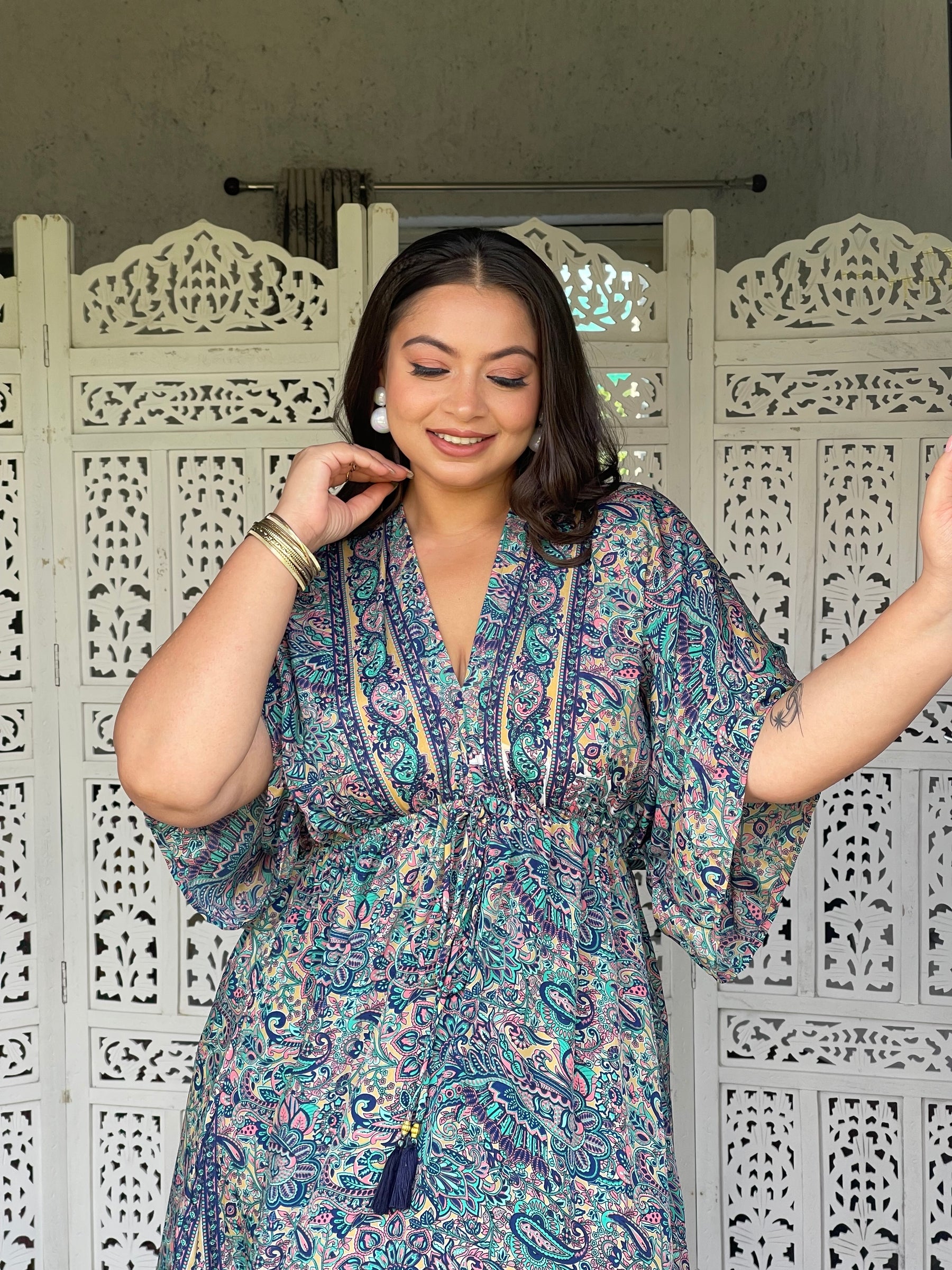 kaftan maxi dress pattern Simple Kaftan Sewing Pattern, Easy V-neck Maxi Dress (PDF Pattern)