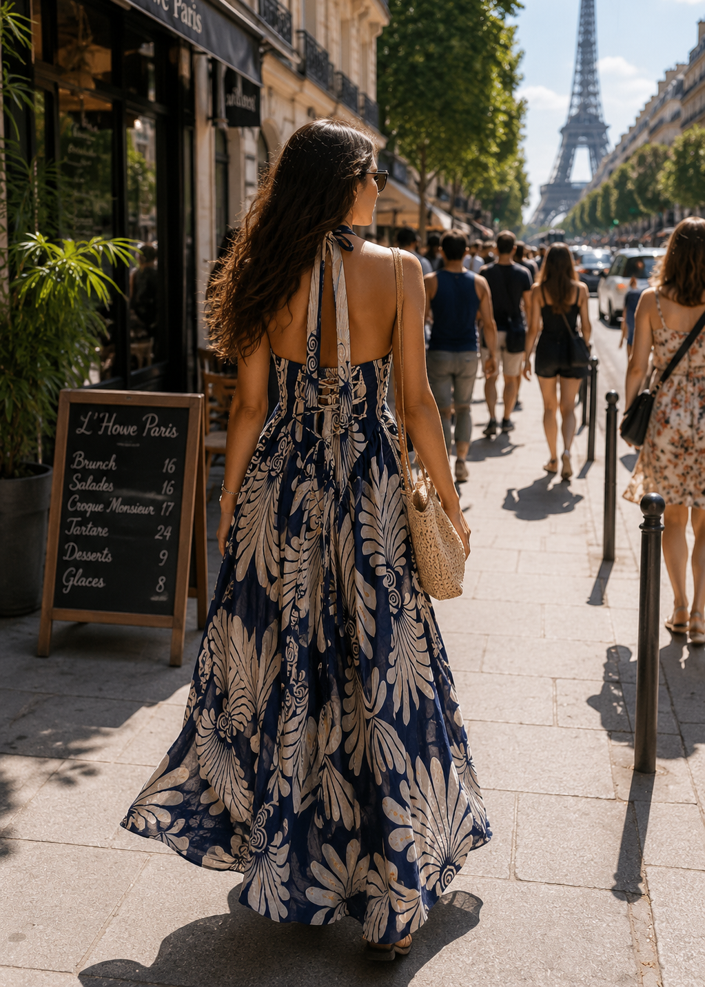 Printed Cotton Maxi Dress in Midnight Muse Maxi ⭐