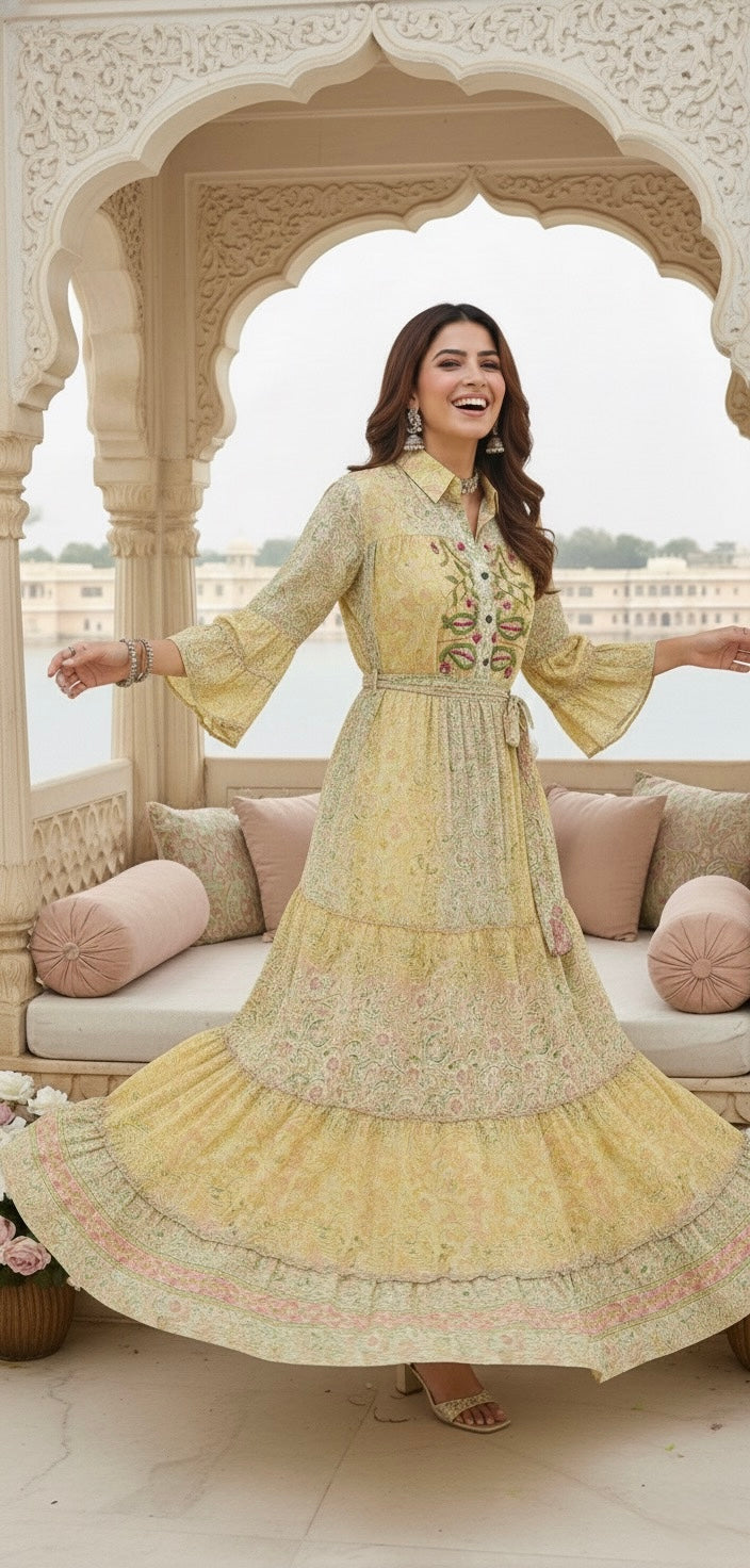 ⌛️Low Stock- Lime Love Boho Maxi Dress