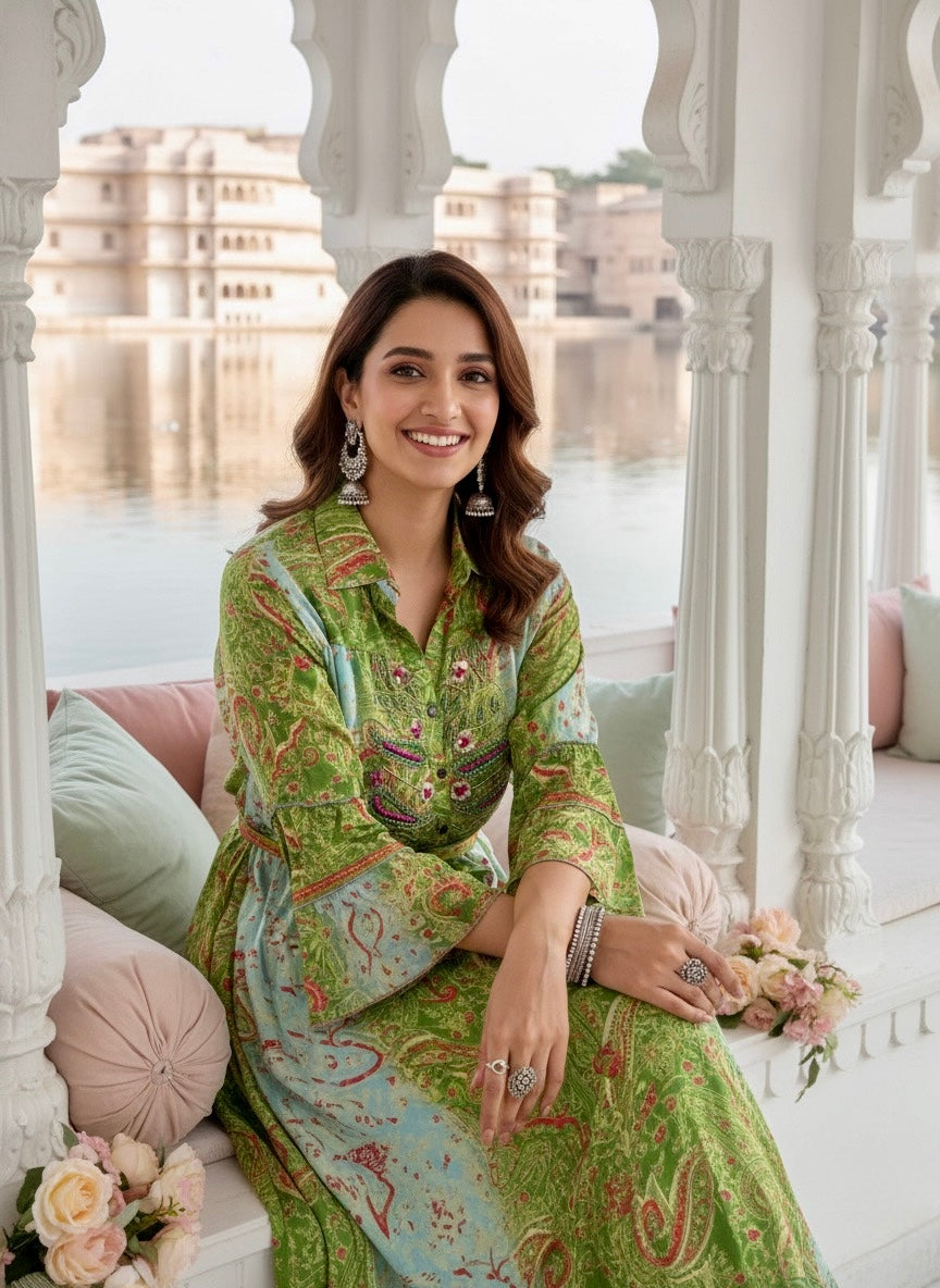 Wild parrot Whisper Boho Maxi Dress