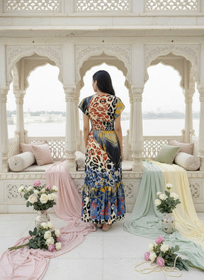 Tied-Up Wanderlust Maxi - Sunset Noir