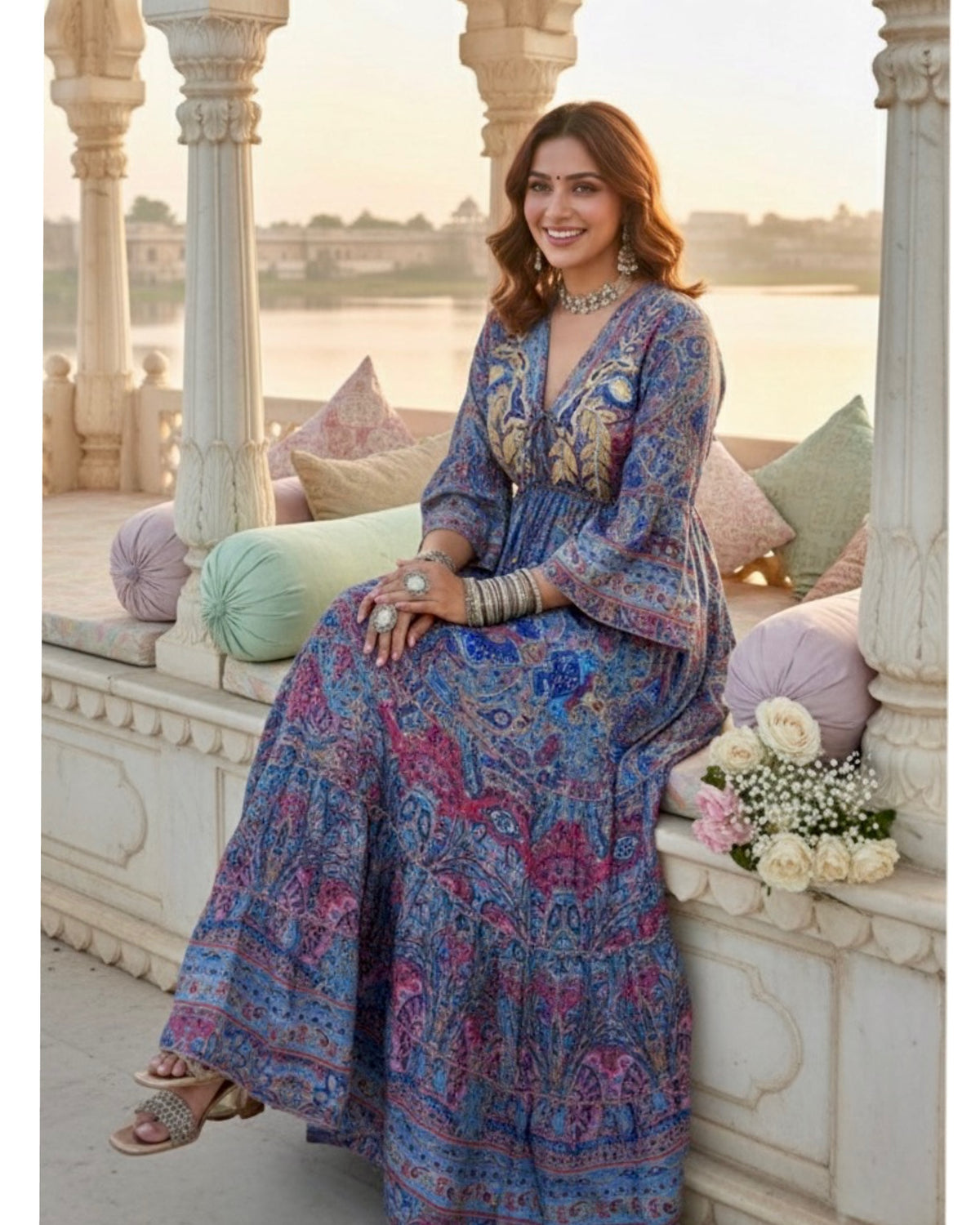 The Blue Romance Boho Maxi Dress