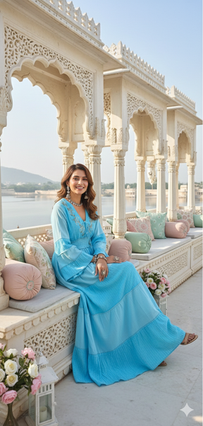 Soft Girl Blue Maxi Dress