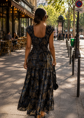 🌒Classic Charm Boho Printed Maxi Dress - Moonlit Muse