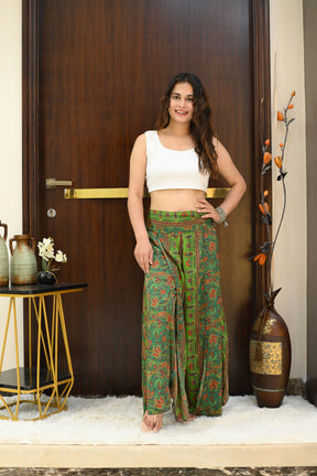 Side Slit Boho Printed Trouser