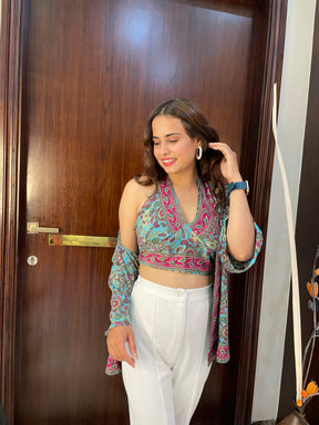 Kimono and Halter Set - Seaside Serenity