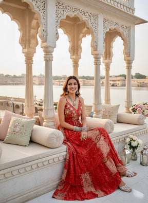 Slay in Red Boho Maxi Dress