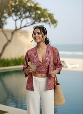 Kimono and Halter Set Baby Pink