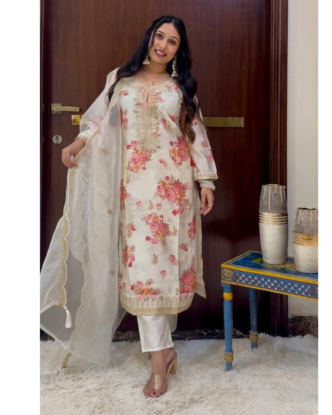 SitaraPhool – Mirror & Zari Work Kurta Set