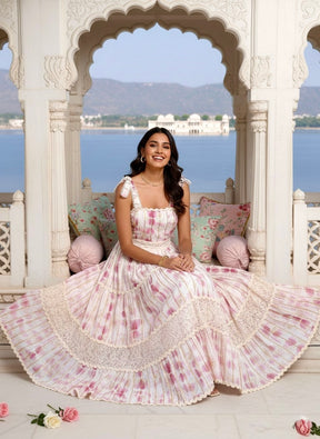 Tie-Dye Rose Reverie Boho Maxi Dress