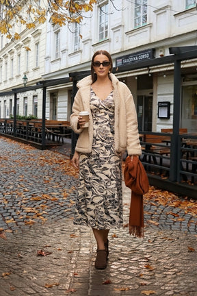 Ink Tide Midi Maxi  Dress