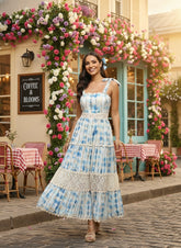 Tie-Dye  Ocean Whisper Boho Maxi Dress