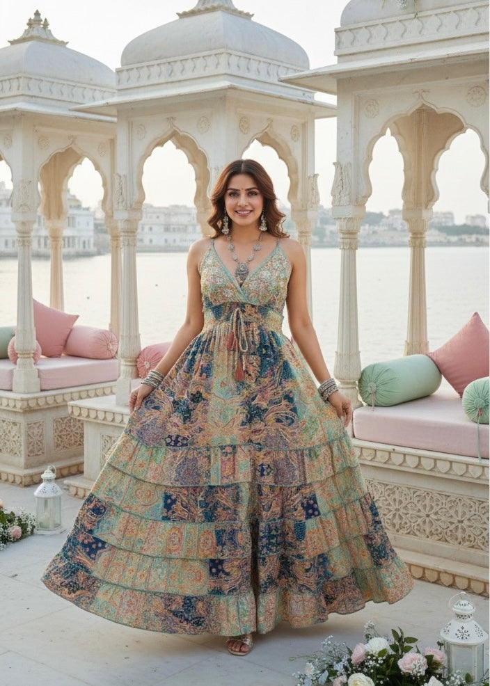 ⌛️Low Stock- The Pestal Garden Maxi Dress