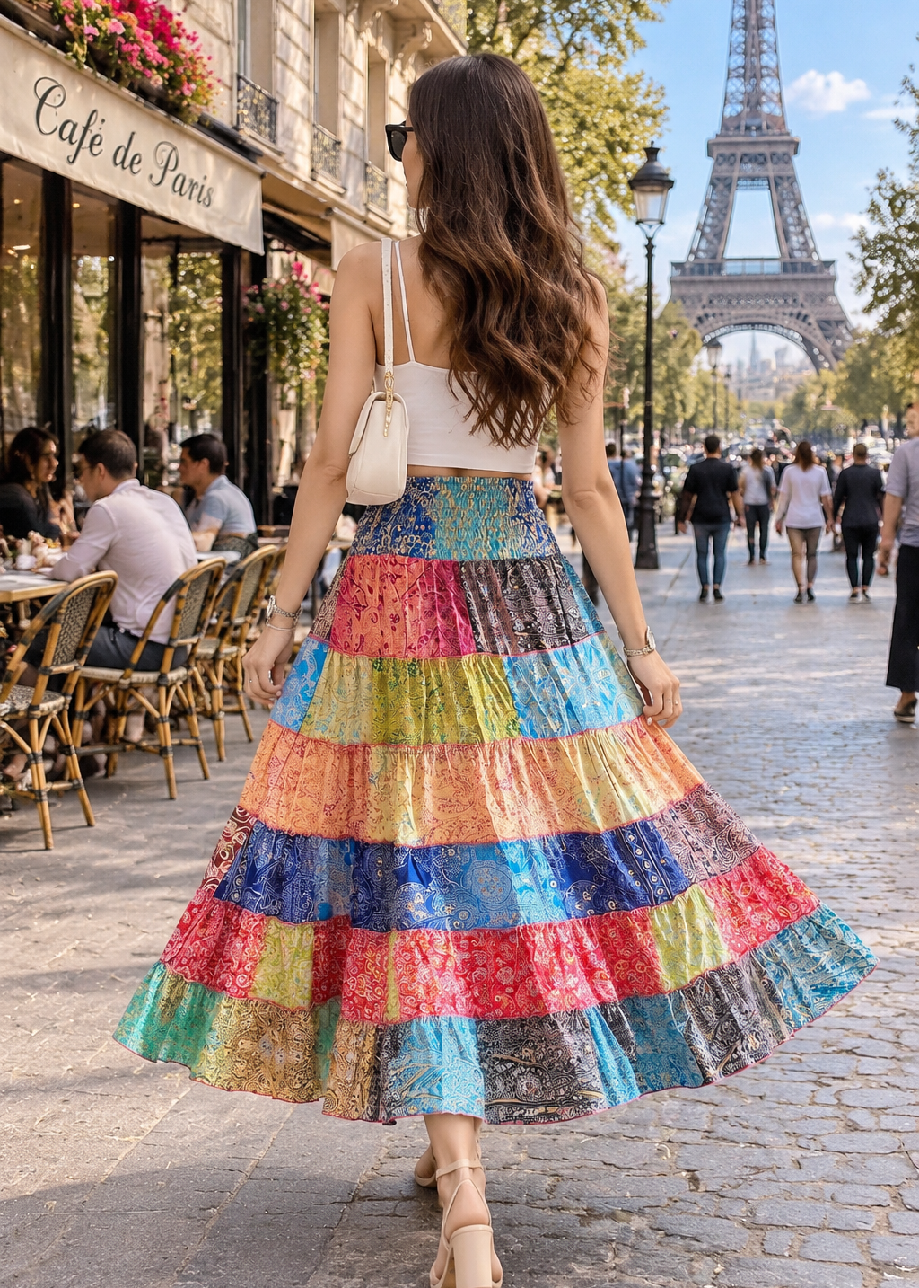 🔥Trending- Patch Work Boho Printed Skirt (Assorted prints)