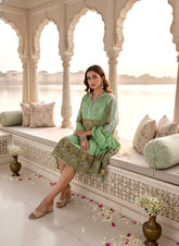 Soft Sage Two Tone Shirt Dress