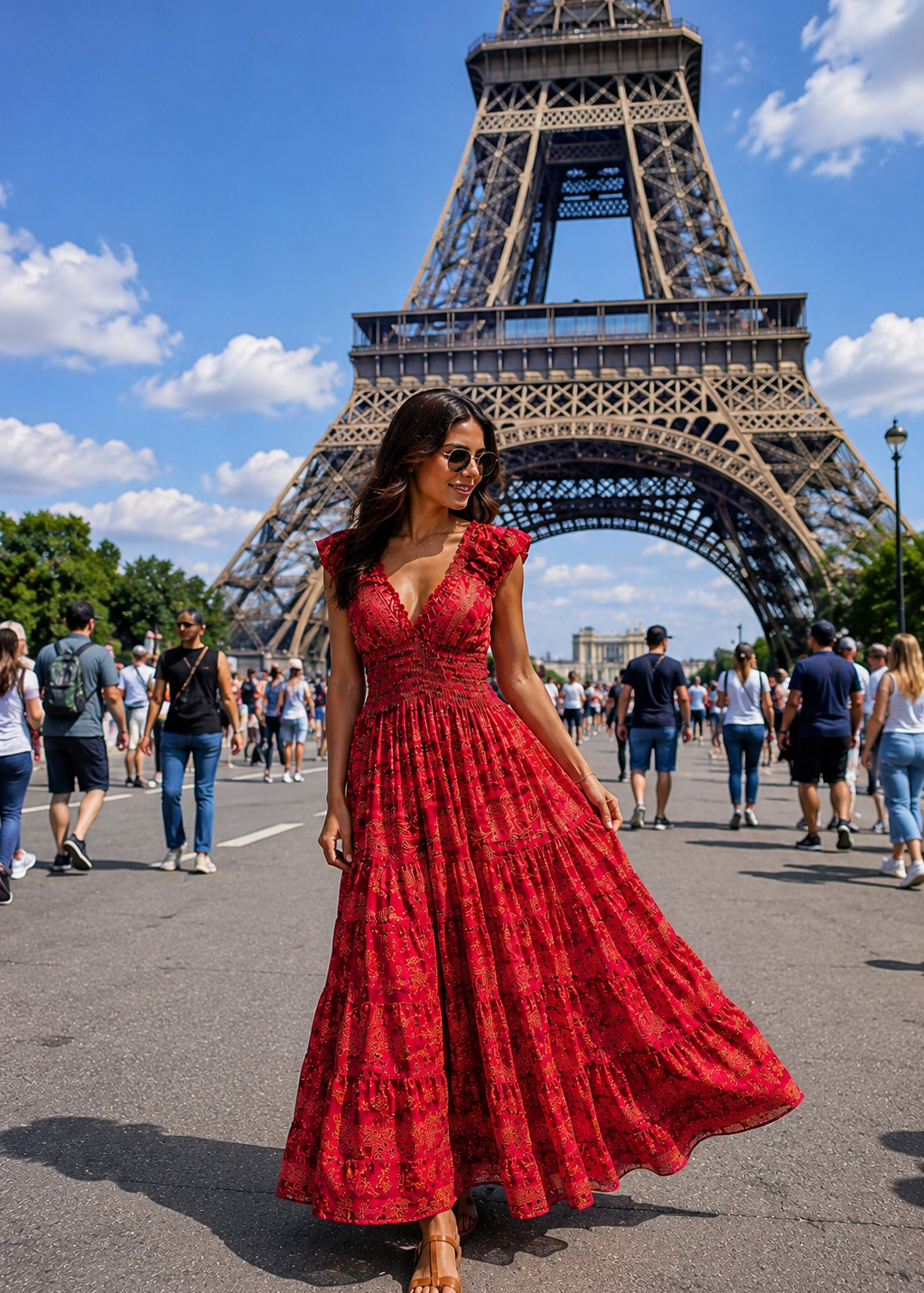 🌹Classic Charm Boho Printed Maxi Dress - Rose Étoile