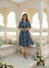 ⬆️Rising- Straight Fit Boho Printed Shirt Dress