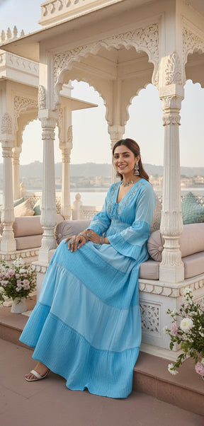 Soft Girl Blue Maxi Dress