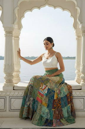 Patch Work Boho Printed Skirt (Assorted prints)