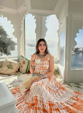 Tie-Dye Sunlit Bloom Boho Maxi Dress