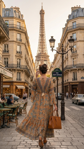 ⬆️Rising- Ruffle Sleeves Boho Maxi Dress- Sunset Paisley