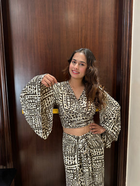 Boho Printed Wrap Top - Cocoa Creation