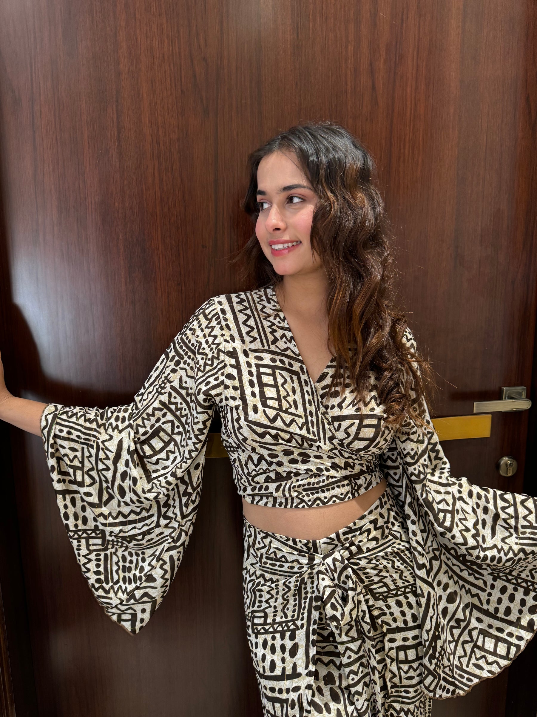 Boho Printed Wrap Top - Cocoa Creation