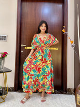 Balloon Pattern Boho Printed Maxi Dress - Sunlit Oasis Delight